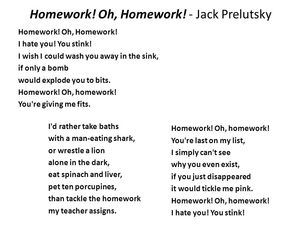 homework o homework
